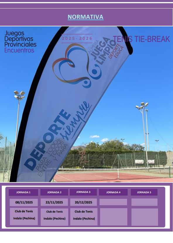 Encuentros Educativos de Promoción del Tenis Tie-Break. Pechina 22-11-25